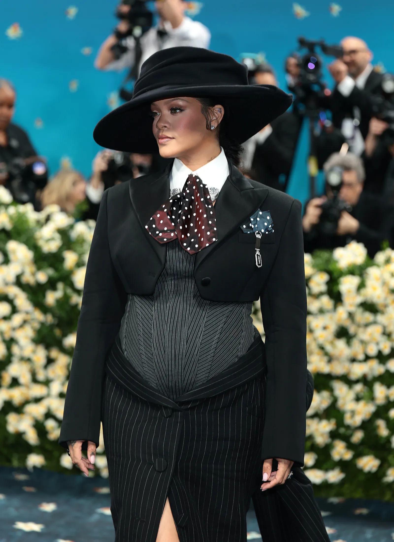 Rihanna attends the 2025 Met Gala, celebrating "Superfine: Tailoring Black Style." (Image credit: Getty Images)